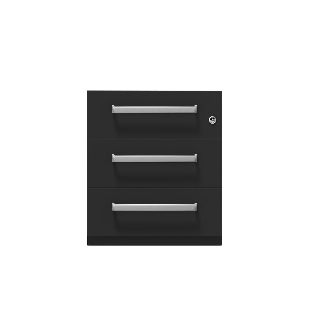 Rollcontainer Note™ | 3 Schubladen, Tiefe 565 mm, Designgriff