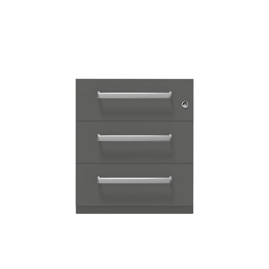 Rollcontainer Note™ | 3 Schubladen, Tiefe 565 mm, Designgriff