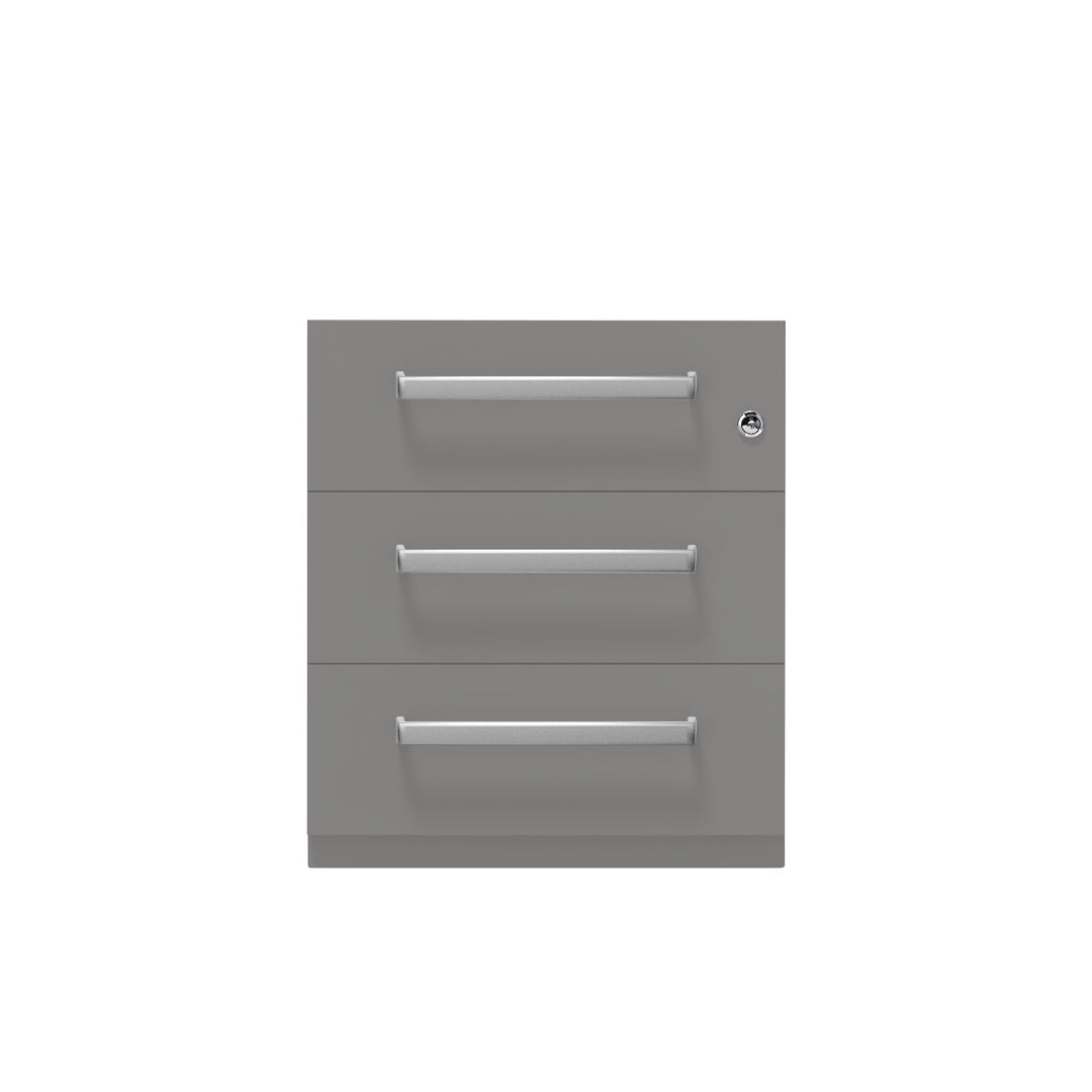 Rollcontainer Note™ | 3 Schubladen, Tiefe 565 mm, Designgriff