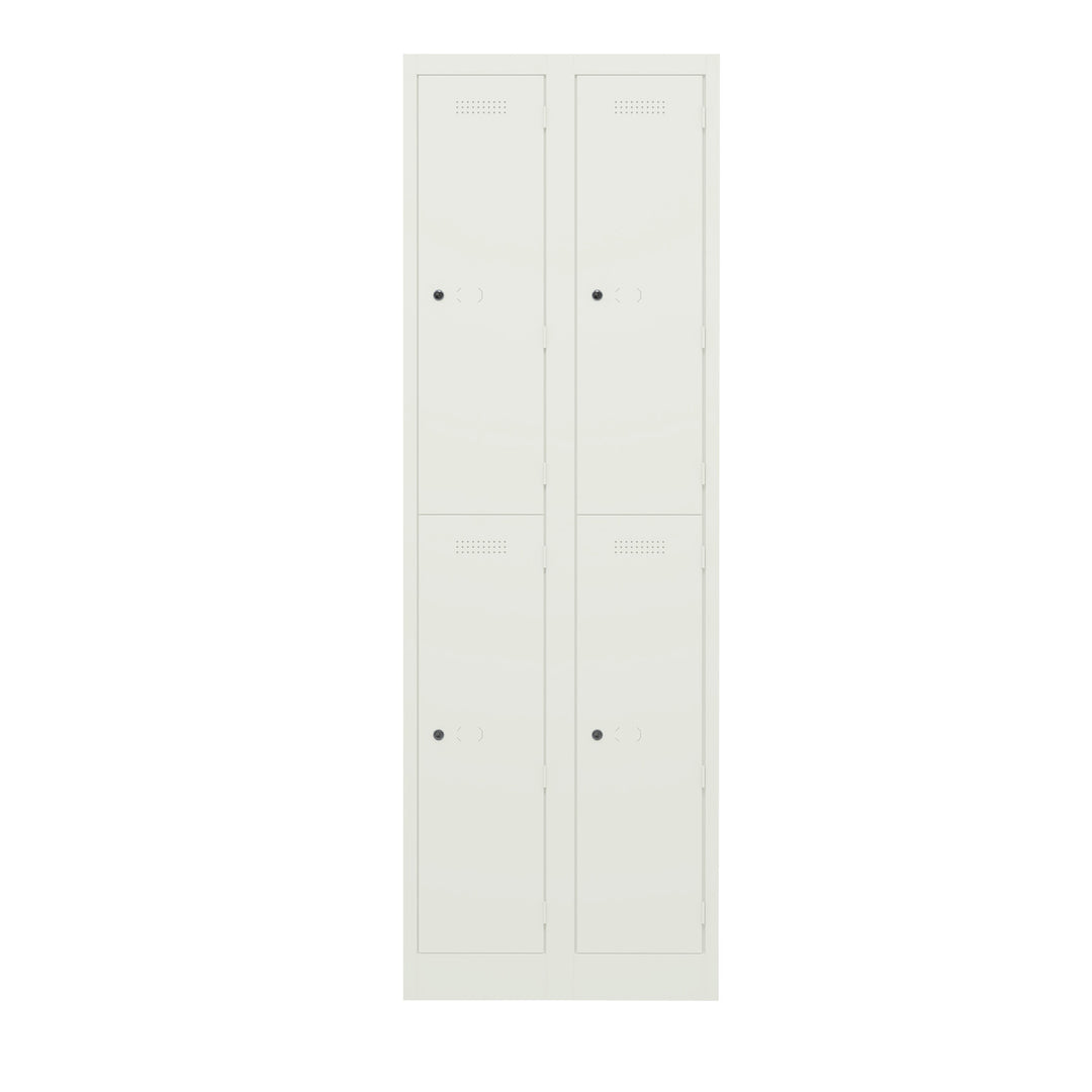 Garderobenschrank Primary Locker | 2 Abteile mit je 2 Fächern übereinander