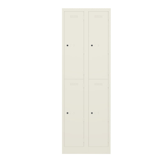 Garderobenschrank Primary Locker | 2 Abteile mit je 2 Fächern übereinander