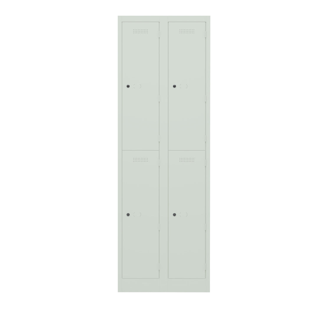Garderobenschrank Primary Locker | 2 Abteile mit je 2 Fächern übereinander