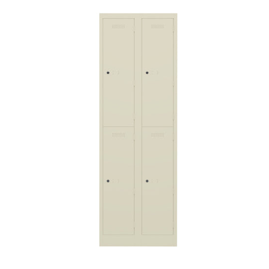 Garderobenschrank Primary Locker | 2 Abteile mit je 2 Fächern übereinander