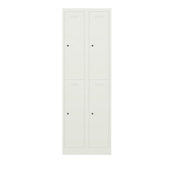 Garderobenschrank Primary Locker | 2 Abteile mit je 2 Fächern übereinander