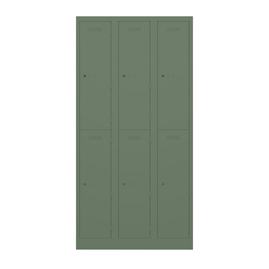 Garderobenschrank Primary Locker | 3 Abteile mit je 2 Fächern übereinander