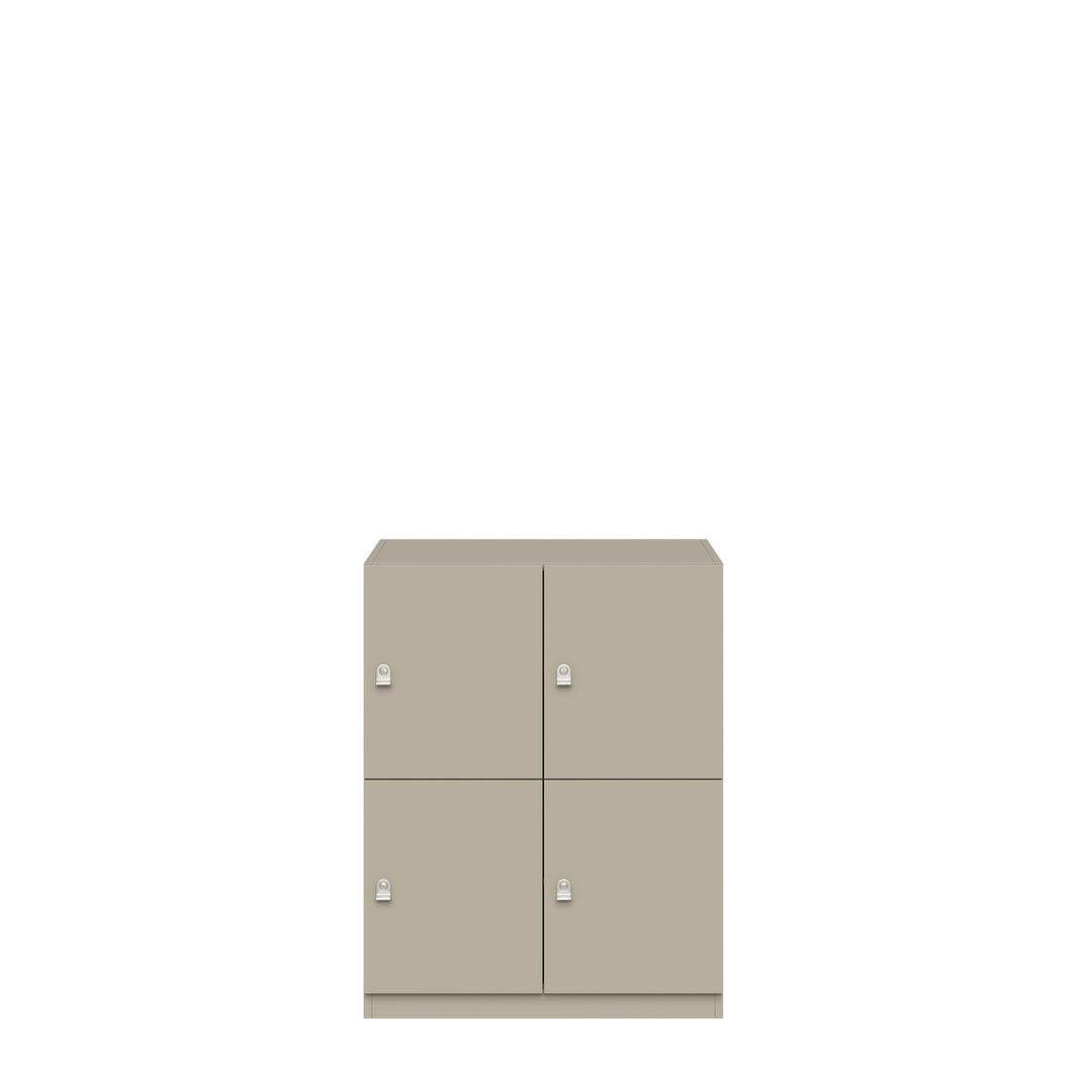 Schließfachschrank Pren | mit 2 Abteilen mit je 2 Fächern übereinander| H 1018 x B 800 x T 500mm