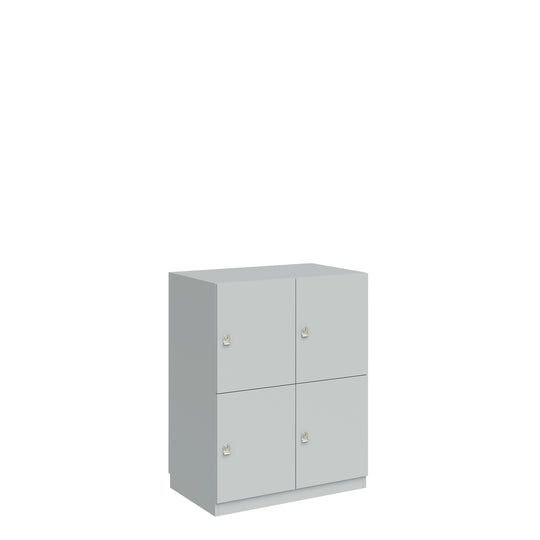 Schließfachschrank Pren | mit 2 Abteilen mit je 2 Fächern übereinander| H 1018 x B 800 x T 500mm