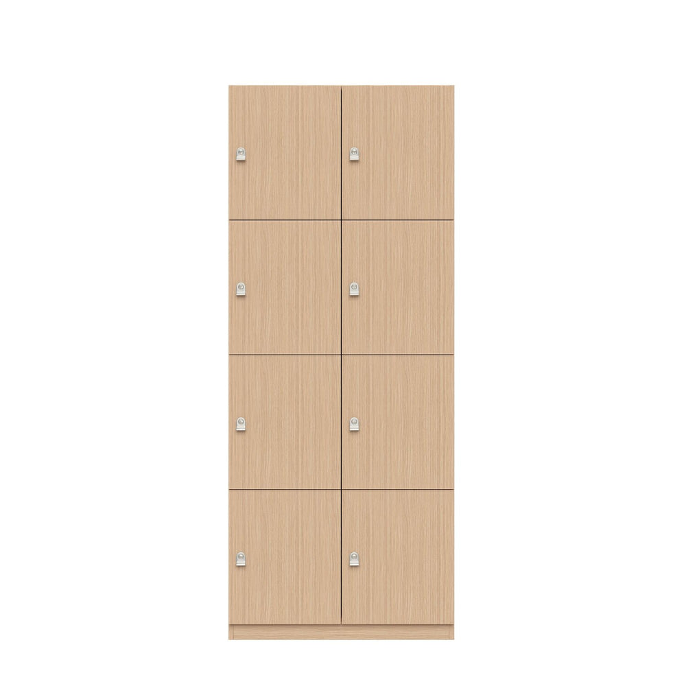 Schließfachschrank Pren | mit 2 Abteilen mit je 4 Fächern übereinander| H 1970 x B 800 x T 500mm