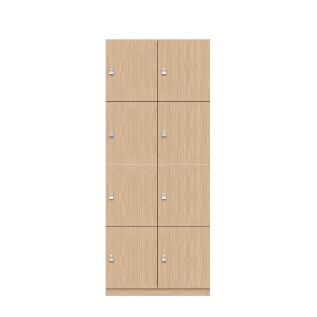 Schließfachschrank Pren | mit 2 Abteilen mit je 4 Fächern übereinander| H 1970 x B 800 x T 500mm
