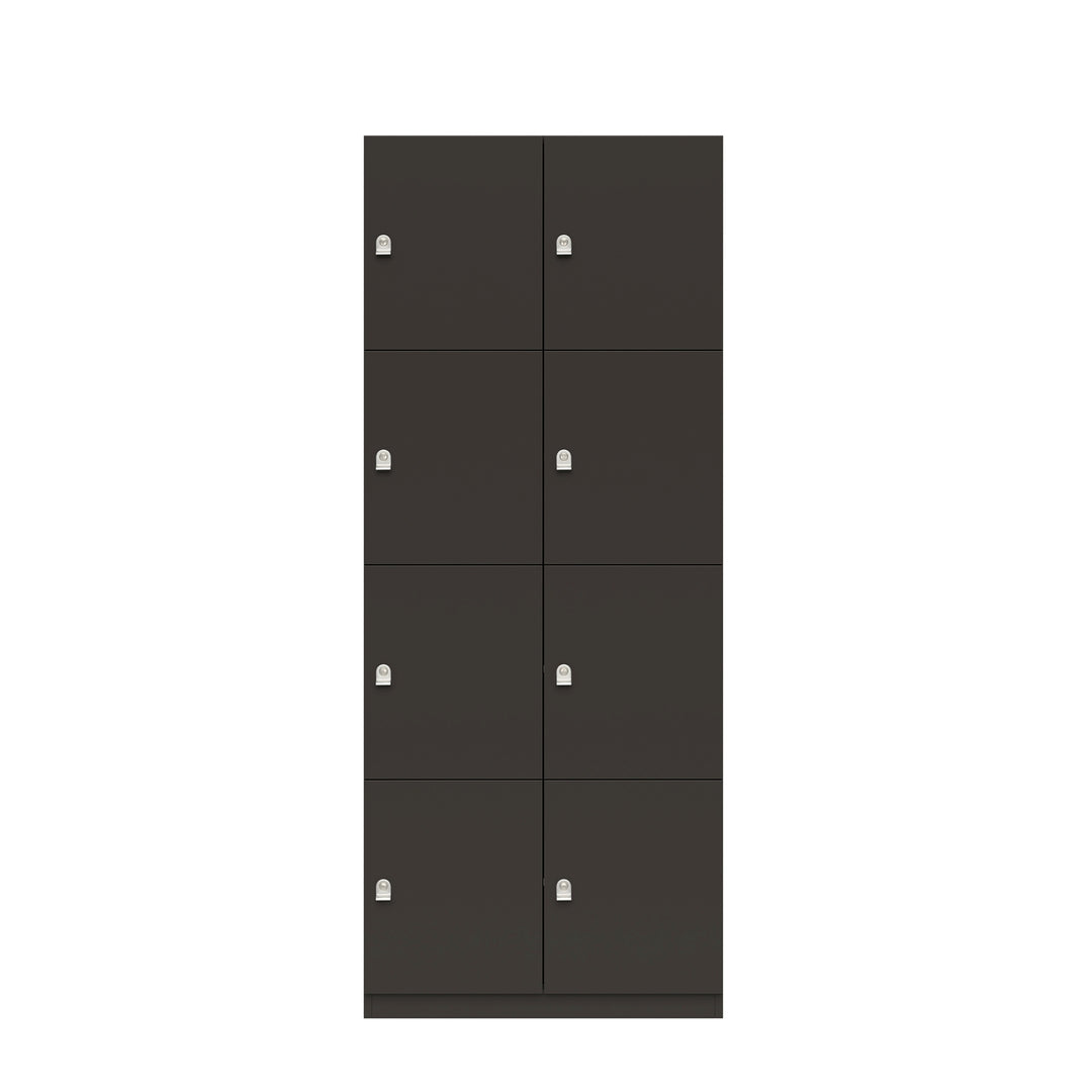Schließfachschrank Pren | mit 2 Abteilen mit je 4 Fächern übereinander| H 1970 x B 800 x T 500mm