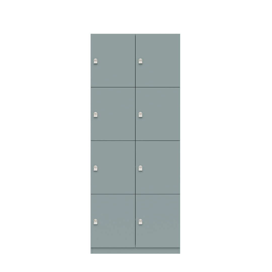 Schließfachschrank Pren | mit 2 Abteilen mit je 4 Fächern übereinander| H 1970 x B 800 x T 500mm
