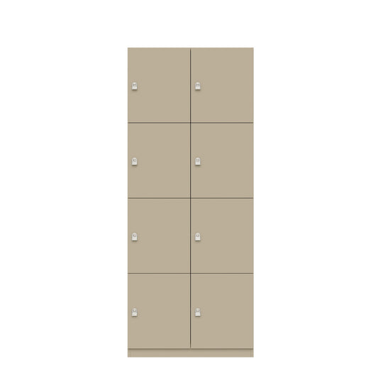 Schließfachschrank Pren | mit 2 Abteilen mit je 4 Fächern übereinander| H 1970 x B 800 x T 500mm