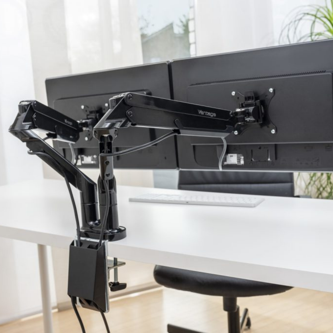 VANTAGE Premium Duo Doppel-Monitortragarm 17" bis 36"