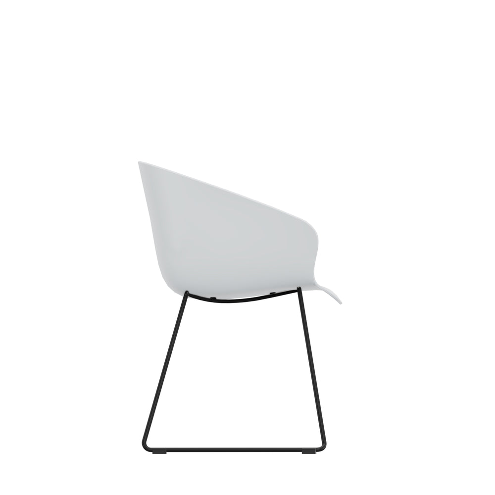 Besucherstuhl Stay | Schalensitz mit Kufen-Gestell, 2er Set