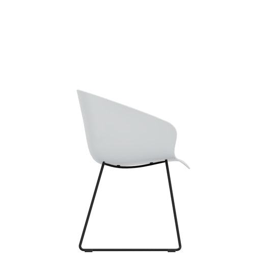 Besucherstuhl Stay | Schalensitz mit Kufen-Gestell, 2er Set