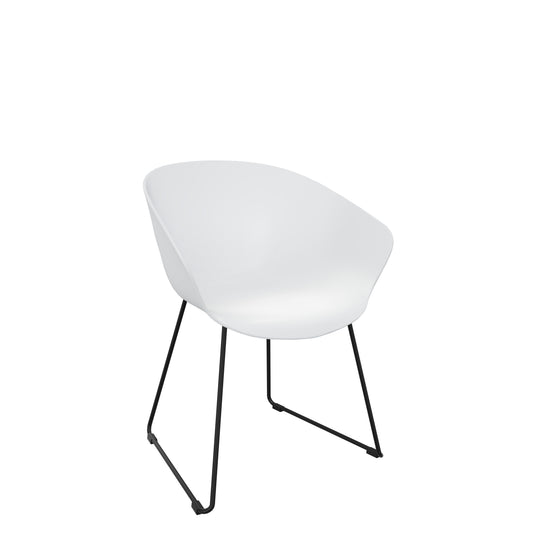 Besucherstuhl Stay | Schalensitz mit Kufen-Gestell, 2er Set