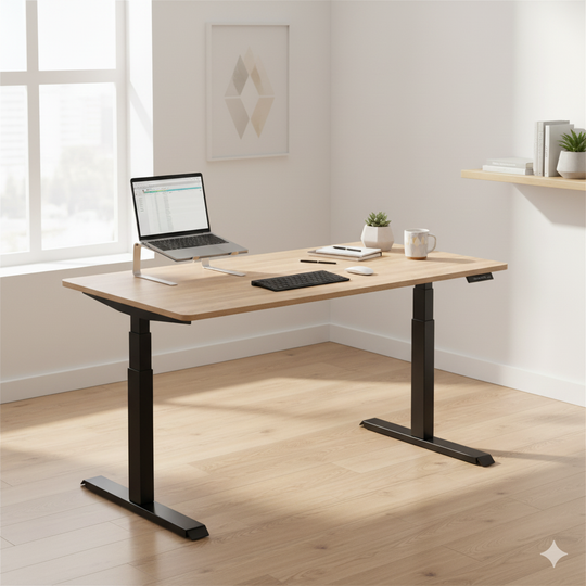 MO Casa Steh-Sitz-Schreibtisch Mo Four elektrisch höhenverstellbar - 120 kg Maximalbelastung