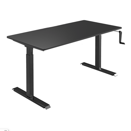 MO Casa Steh-Sitz-Schreibtisch Mo One Plus höhenverstellbar per Kurbel - 70 kg Maximalbelastung