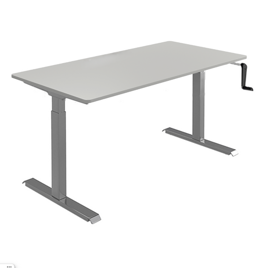 MO Casa Steh-Sitz-Schreibtisch Mo One Plus höhenverstellbar per Kurbel - 70 kg Maximalbelastung