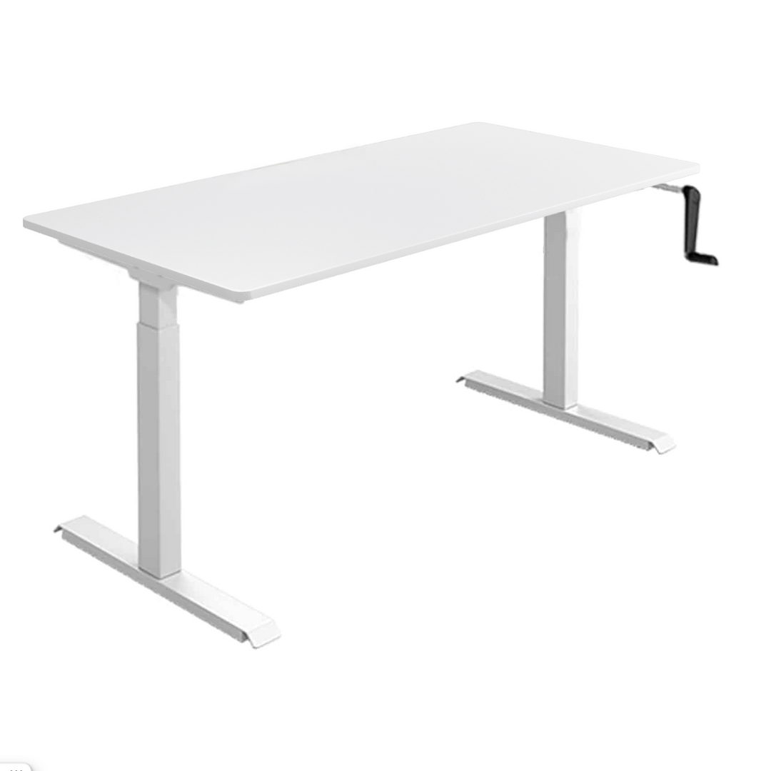 MO Casa Steh-Sitz-Schreibtisch Mo One Plus höhenverstellbar per Kurbel - 70 kg Maximalbelastung