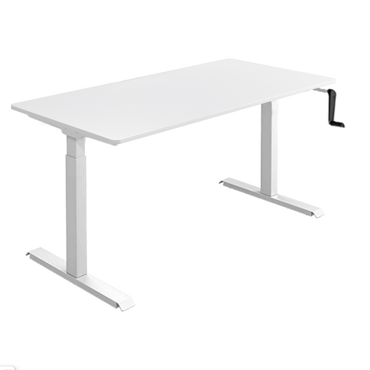 MO Casa Steh-Sitz-Schreibtisch Mo One Plus höhenverstellbar per Kurbel - 70 kg Maximalbelastung