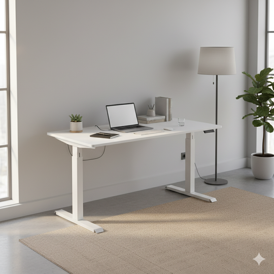 MO Casa Steh-Sitz-Schreibtisch Mo Three elektrisch höhenverstellbar - 100 kg Maximalbelastung