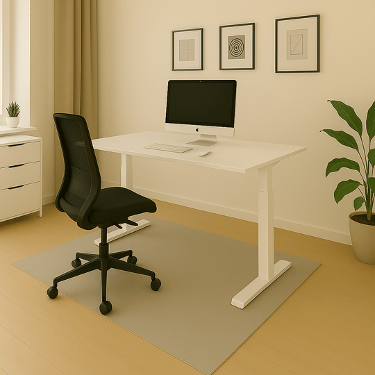 MO Two 140x80cm Schreibtisch (Weiß) von MOCASA. Elektrisch, 4 Memory Plätze, Kollisionsschutz & 5 Jahren Garantie.