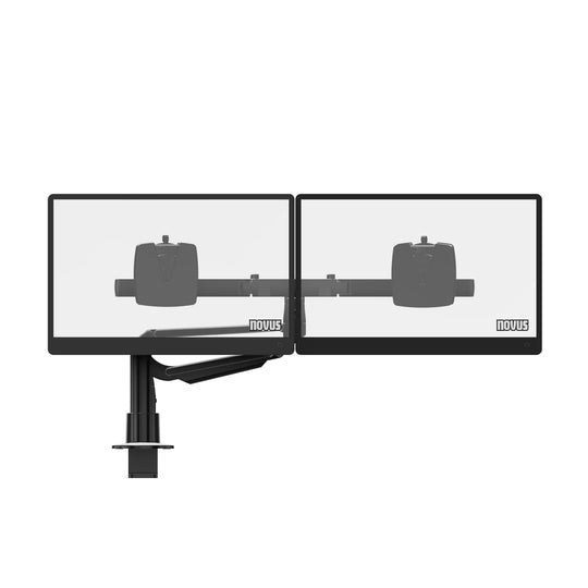 Novus Doppel-Monitortragarm Clu Plus X2 bis 27" optional mit Laptophalterung