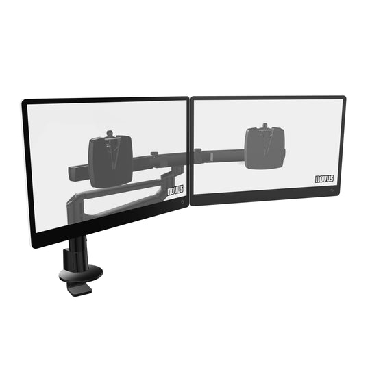 Novus Doppel-Monitortragarm Clu Plus X2 bis 27" optional mit Laptophalterung