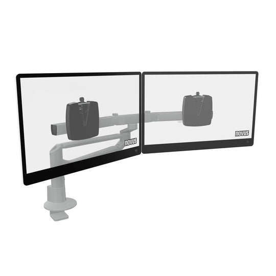 Novus Doppel-Monitortragarm Clu Plus X2 bis 27" optional mit Laptophalterung