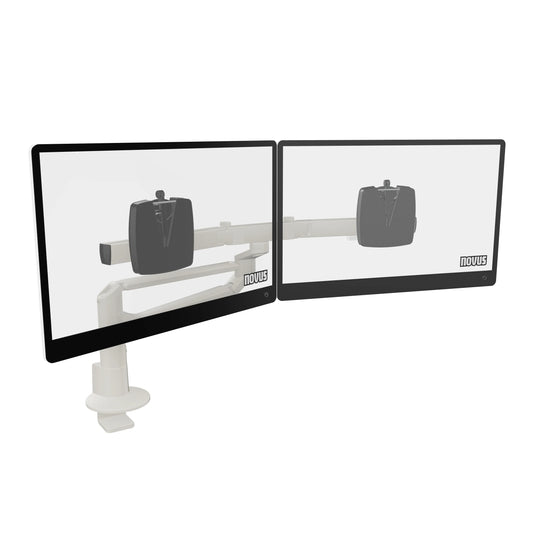 Novus Doppel-Monitortragarm Clu Plus X2 bis 27" optional mit Laptophalterung