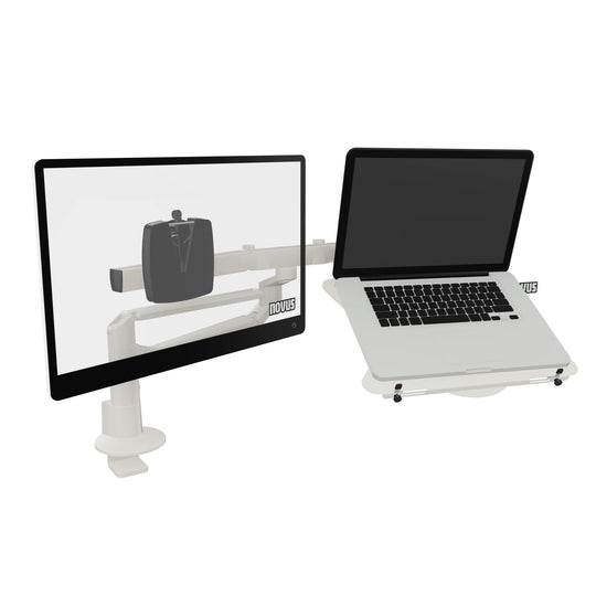 Novus Doppel-Monitortragarm Clu Plus X2 bis 27" optional mit Laptophalterung