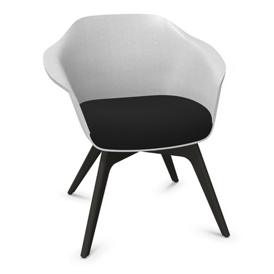 Loungesessel se:lounge light mit schwarzem Gestell