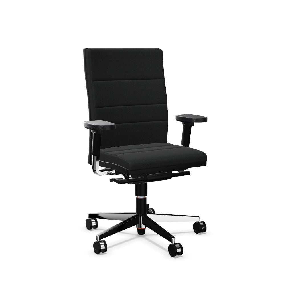 Workwell Sedus mr 24 Drehstuhl mit Bezug grau und mit poliertem Fuss inklusive Armlehnen