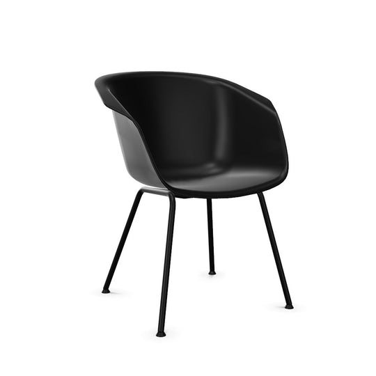 Workwell Sedus onspot on spot Vierfuss Stuhl, Kunststoff-Sitz schwarz und Gestell schwarz