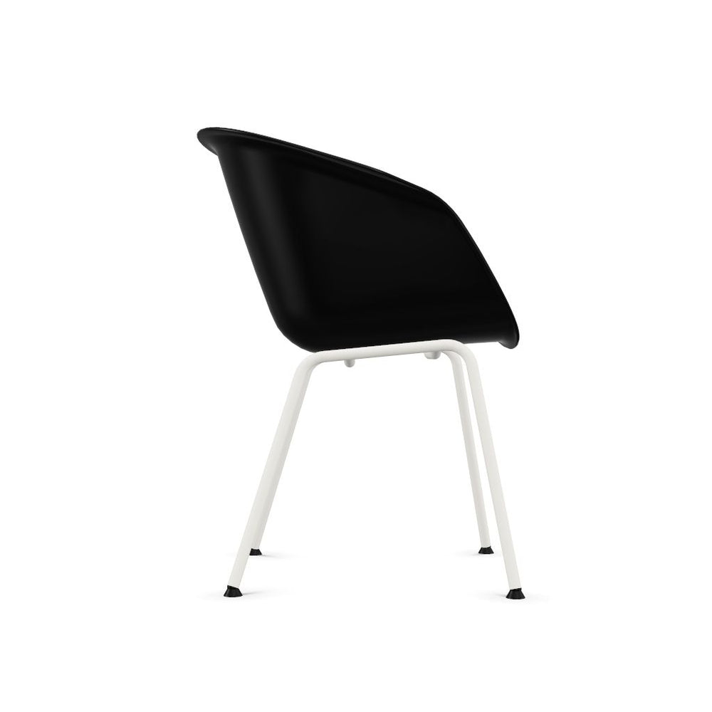 Workwell Sedus onspot on spot Vierfuss Stuhl, Kunststoff-Sitz schwarz und Gestell weiss