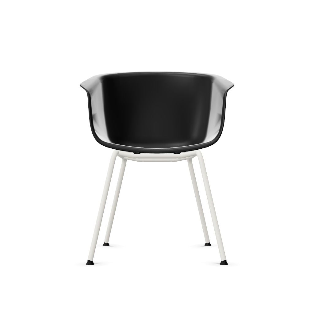 Workwell Sedus onspot on spot Vierfuss Stuhl, Kunststoff-Sitz schwarz und Gestell weiss