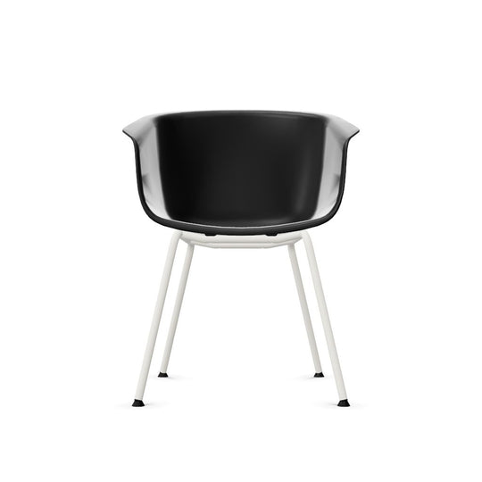 Workwell Sedus onspot on spot Vierfuss Stuhl, Kunststoff-Sitz schwarz und Gestell weiss