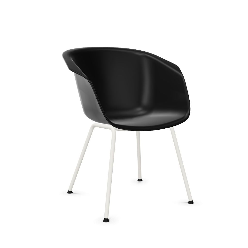 Workwell Sedus onspot on spot Vierfuss Stuhl, Kunststoff-Sitz schwarz und Gestell weiss