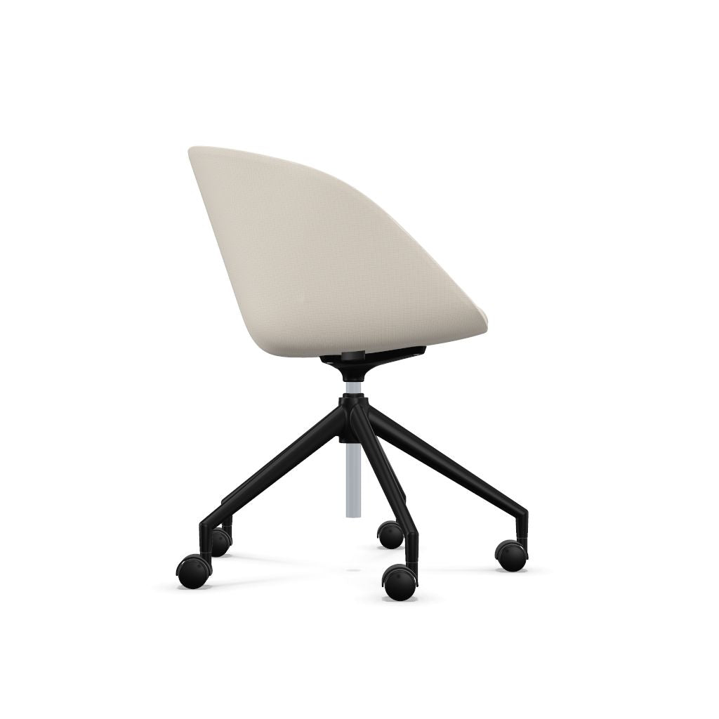 Workwell Sedus on spot cosy Drehstuhl mit Aussenbezug creme, Innenbezug creme und Fuss schwarz