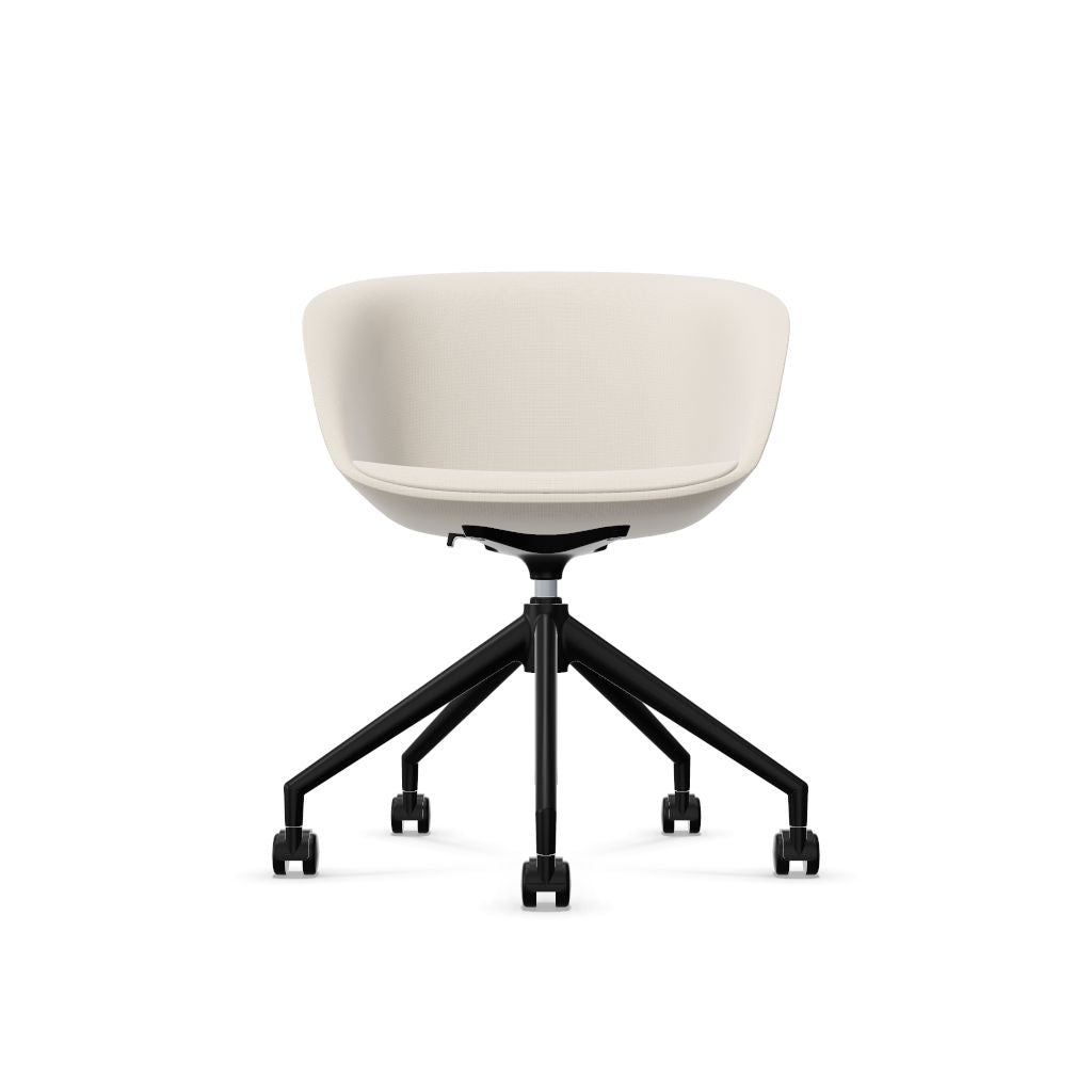 Workwell Sedus on spot cosy Drehstuhl mit Aussenbezug creme, Innenbezug creme und Fuss schwarz