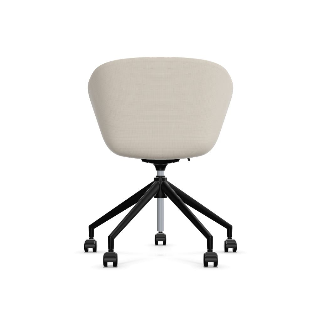 Workwell Sedus on spot cosy Drehstuhl mit Aussenbezug creme, Innenbezug creme und Fuss schwarz