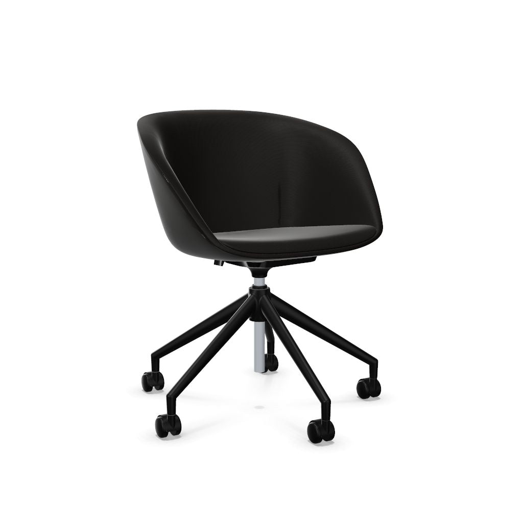 Workwell Sedus on spot cosy Drehstuhl mit Aussenbezug schwarz, Innenbezug schwarz und Fuss schwarz