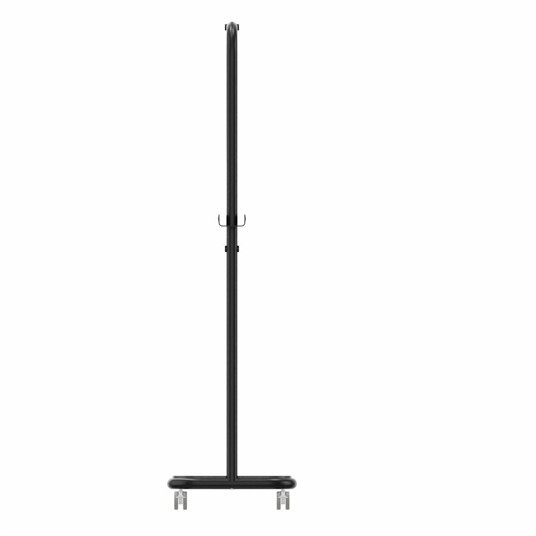 Workwell Sedus se lab rack mit der Gestellfarbe schwarz, Boden Filz anthrazit mit Rollen.