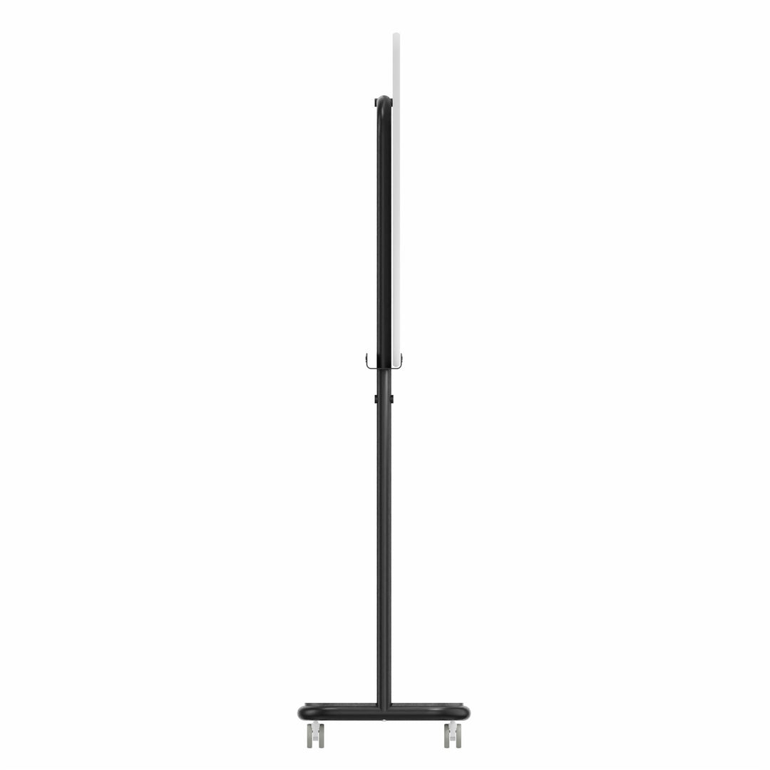 Workwell Sedus se lab rack mit der Gestellfarbe schwarz, Boden Filz anthrazit mit Rollen.