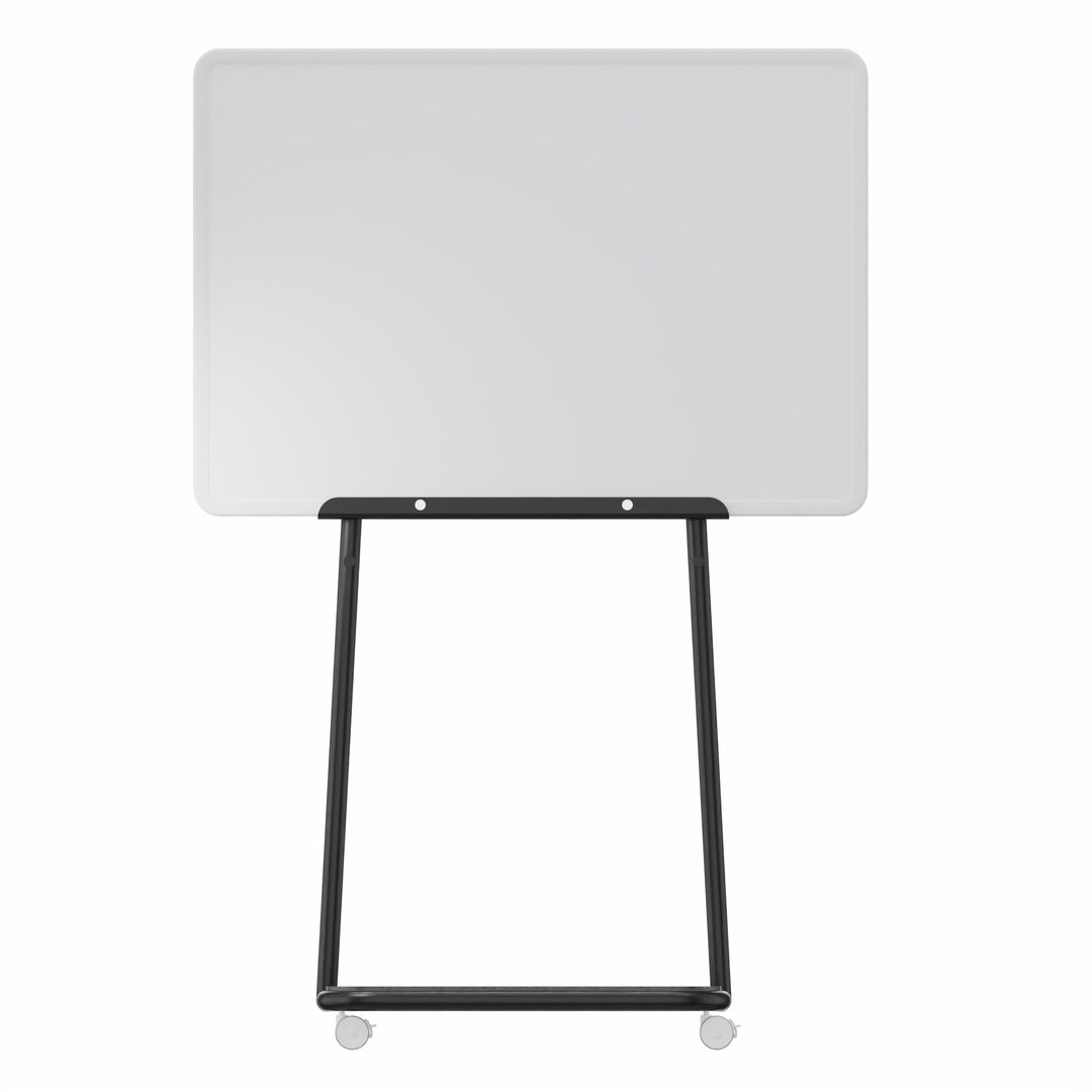 Workwell Sedus se lab rack mit der Gestellfarbe schwarz, Boden Filz anthrazit mit Rollen.
