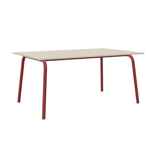 Workwell Sedus selab se lab work and meet Desk Schreibtisch mit Tischplatte kieselgrau und Gestell cayennrot
