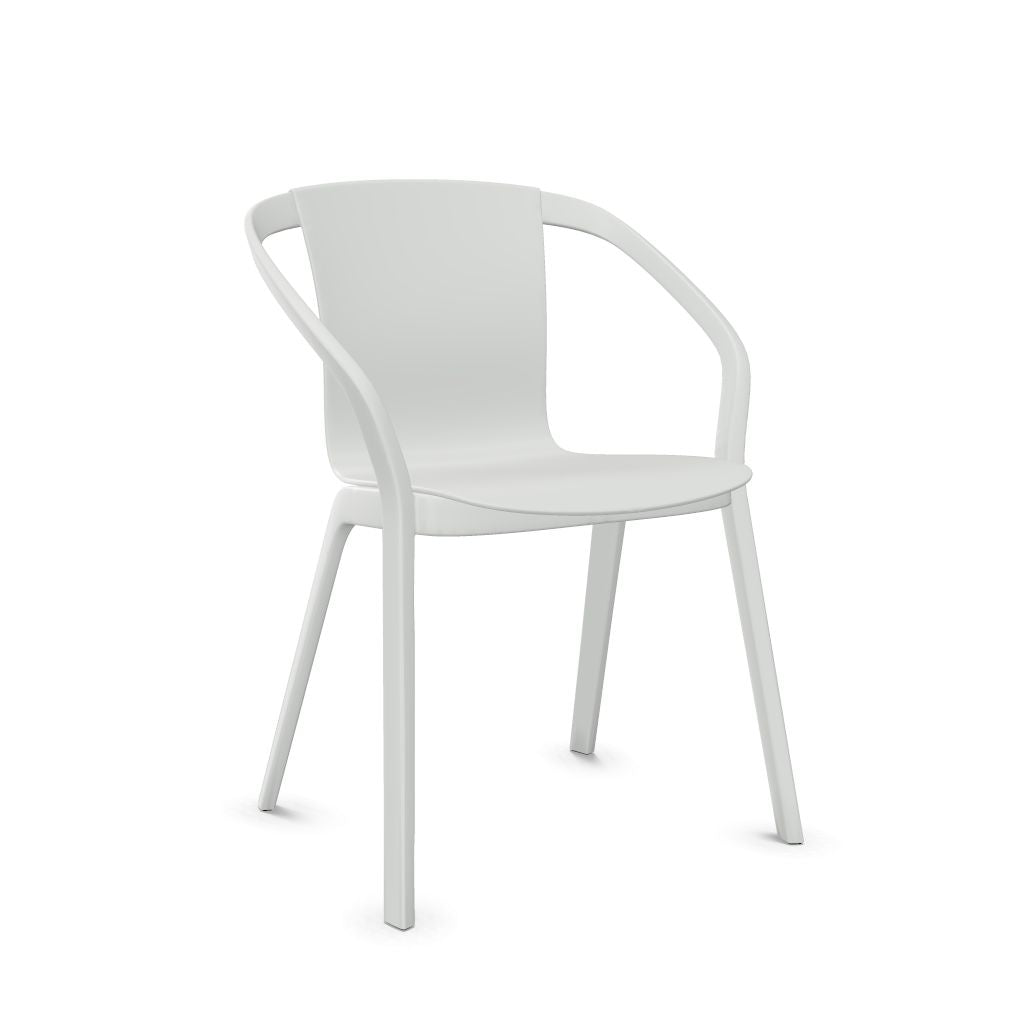 Workwell Sedus semood se mood Vierfuss Stuhl mit Kunststoff-Sitz lichtgrau und Gestell lichtgrau, stapelbar