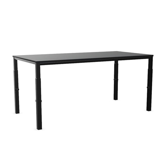 Workwell Sedus temptation four Schreibtisch mit Tischplatte graphitschwarz und Gestell schwarz, hoehenverstellbar