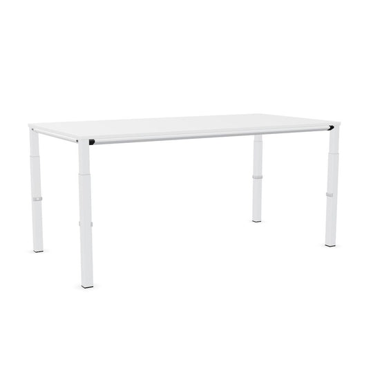 Workwell Sedus temptation four Schreibtisch mit Tischplatte reinweiss und Gestell weiss, hoehenverstellbar